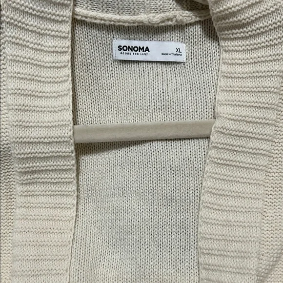 Beige Open-Front Cardigan Sweater - Picture 6 of 8